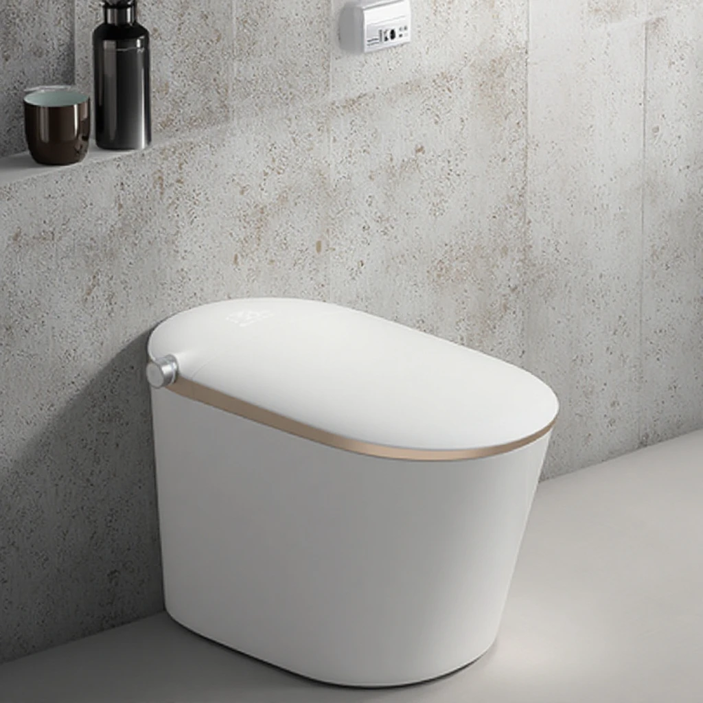 Durable Smart Intelligent Ceramic WC Toilet Floor Mounted Automatic Sanitary Ware with Remote Control for Bathroom