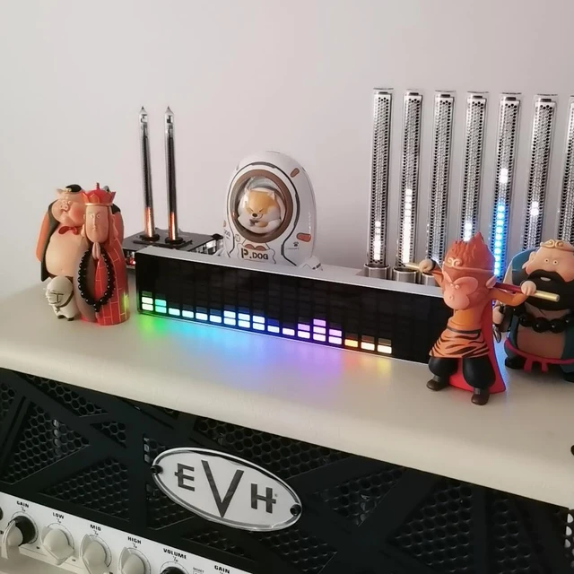 Matryca punktowa LED Wyświetlacz widma muzycznego Wskaźnik poziomu muzyki Rytm Światło otoczenia ZEGAR cyfrowy do wzmacniacza Car Audio