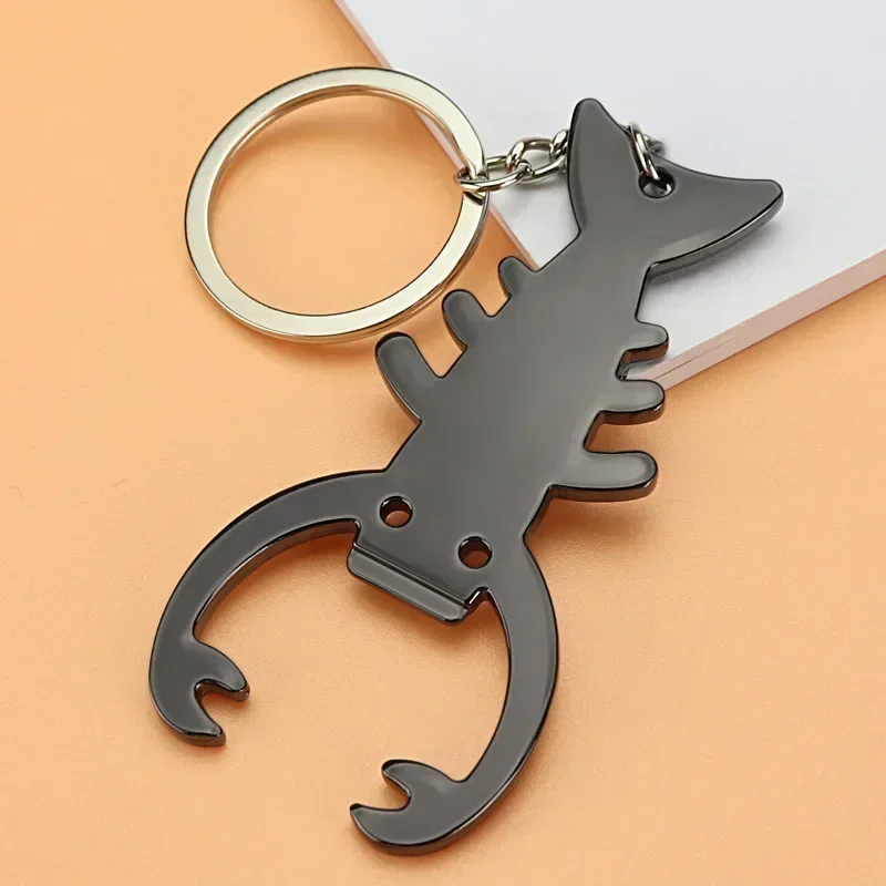 Cartoon Unique Thickened Durable Creative Lobster Bottle Opener Taste Crab Keychain Beer Electroplating Polishing Colorfast