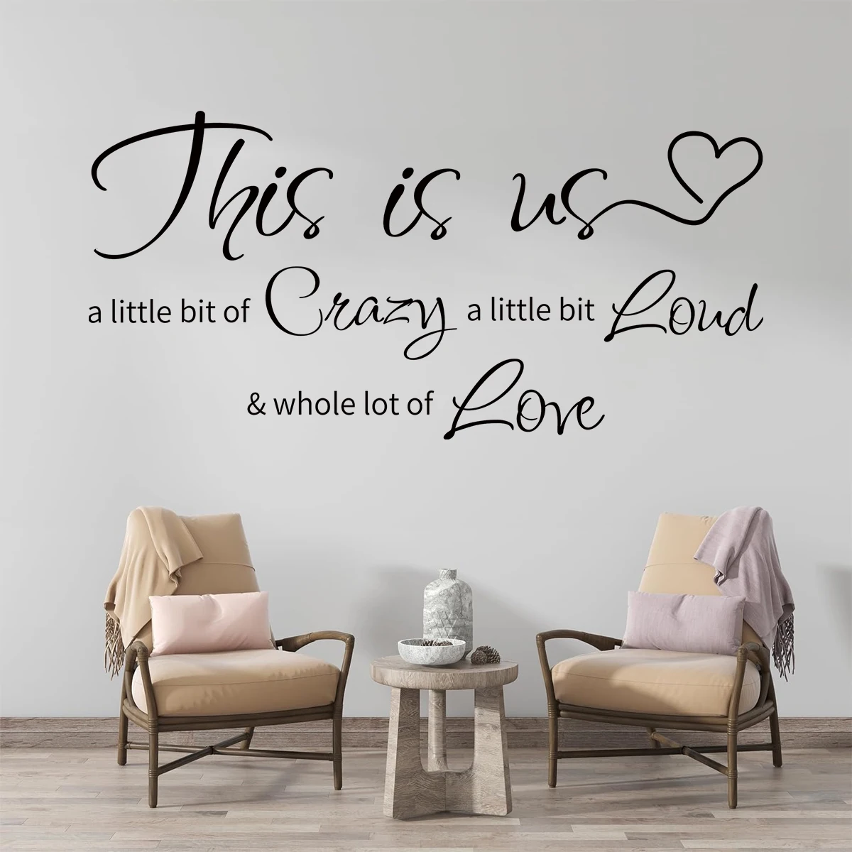 “This Is Us” Text Wall Sticker for Bedroom & Living Room 2