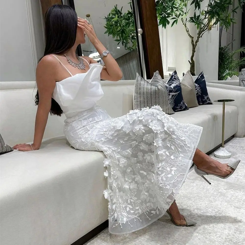 

Floral Lace Formal Long Bespoke Occasion Gown Evening Dresses Pastrol Unisex Jersey Retro Dubai Saudi Arabic Prom Customized