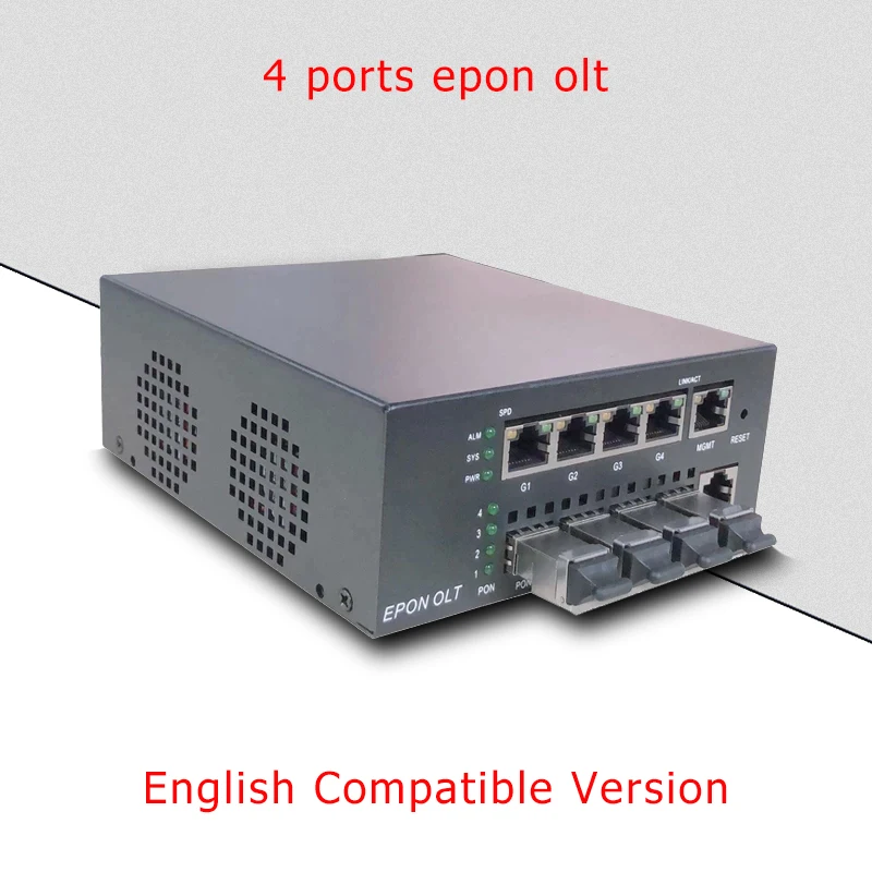 Mini OLT Epon 4 Ports DC12V WEB SNMP Fiber Optica OLT EPON 4 Portas Compatible WITH HUAWEI ZTE Fiberhome XPON EPON ONU Router