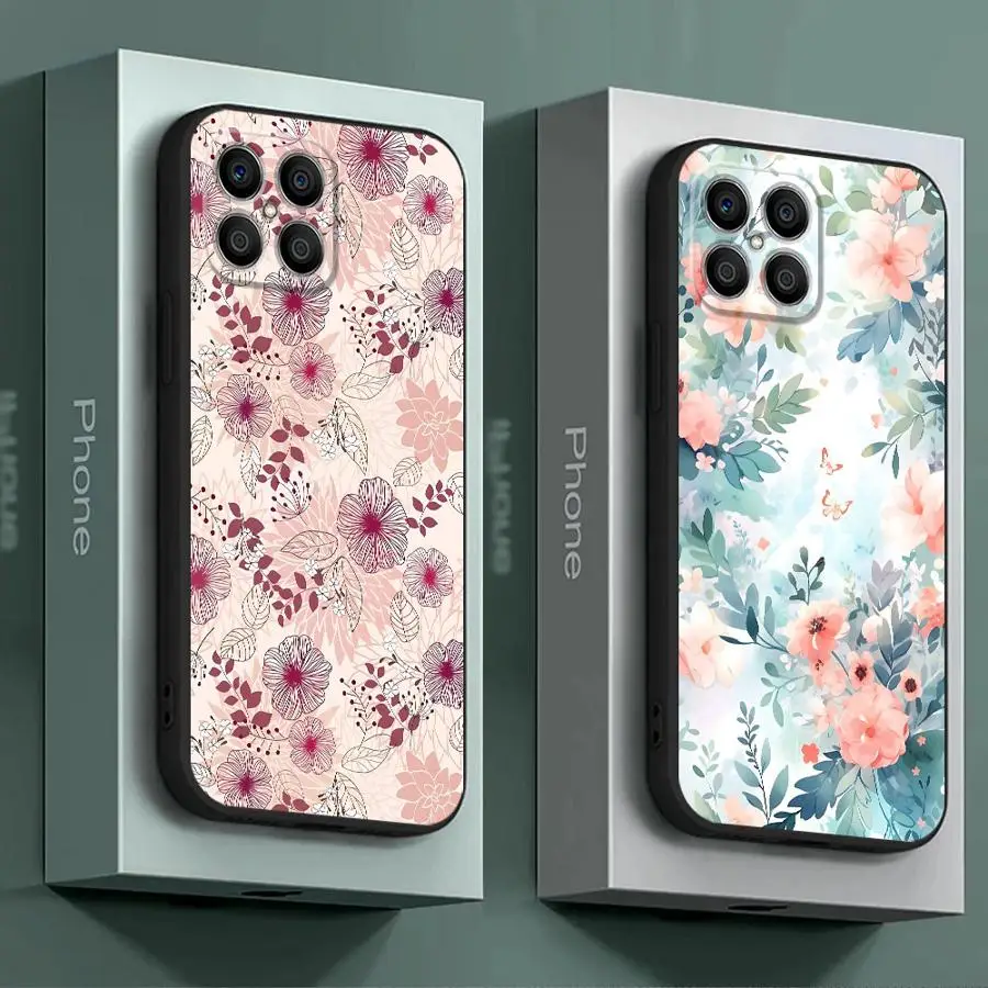 Flower Cover Phone Case for Honor 8X 70 90 Pro X6a X7b X8a X9b Magic5Lite Magic5 Pro TPU Soft Shell