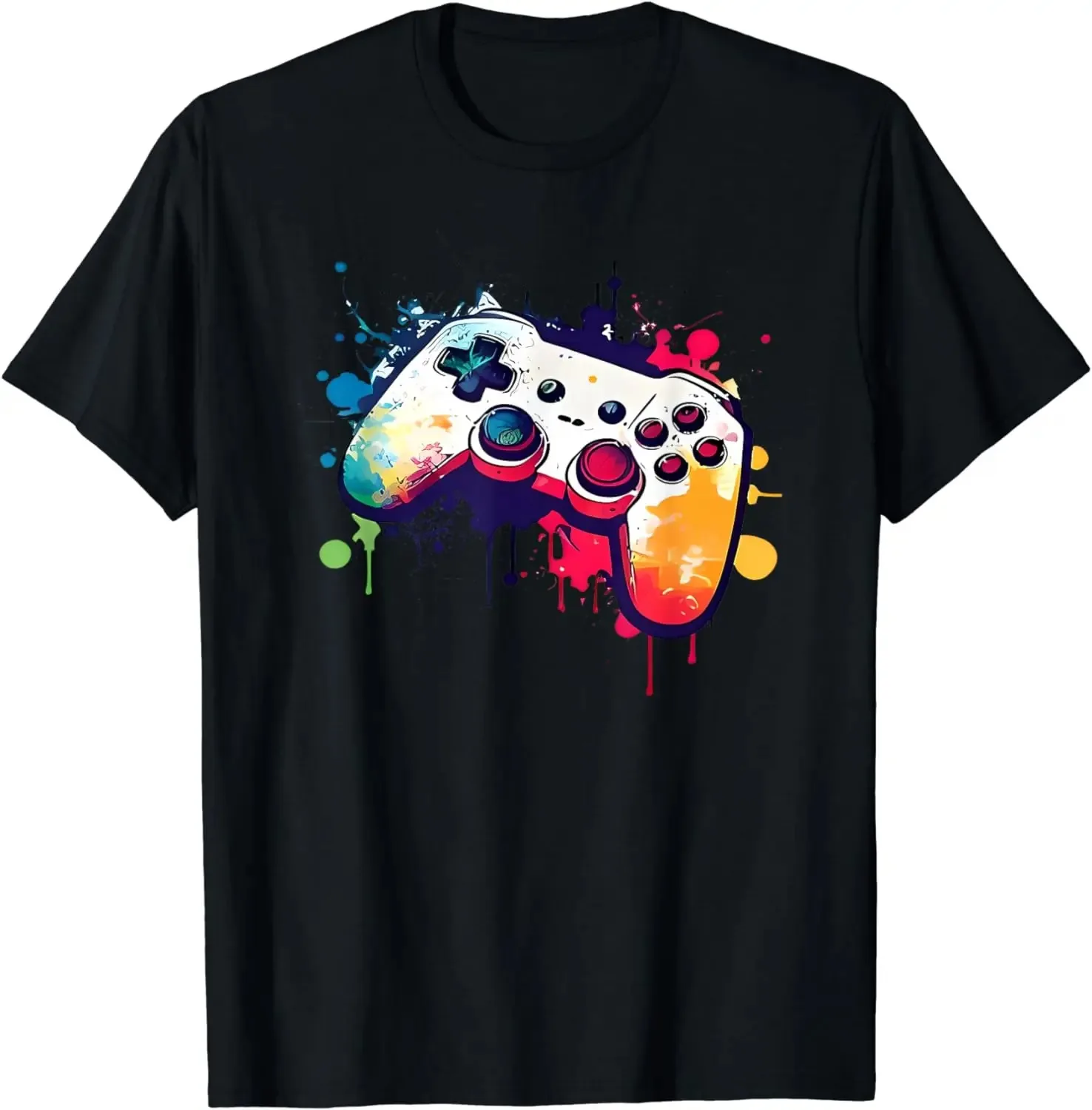 

Video Game Controllers Gamers Men's Cotton T-Shirts Streetwear Graphics T-Shirts Men's Trendy Clothing Tops