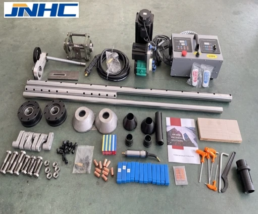 Portable P230 horizontal automatic flip welder for truck repair axles and field service engines as core components