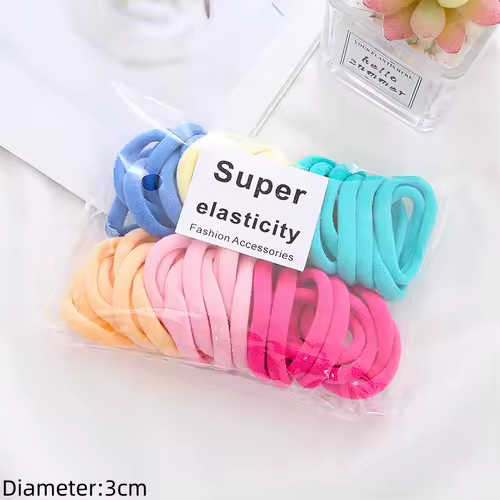 50pcs Black Elastic Hair Band Leagues Ties Colets Scrunchies Springs Gum Accessory For Girl Women No Damage Pigtails Holder Set - Image 53