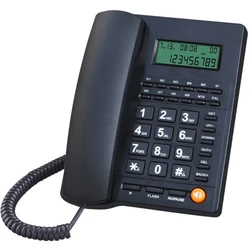 F3ma telefone fixo com fio, botão telefones fixos com identificação chamada, telefone fixo para escritório, recepção