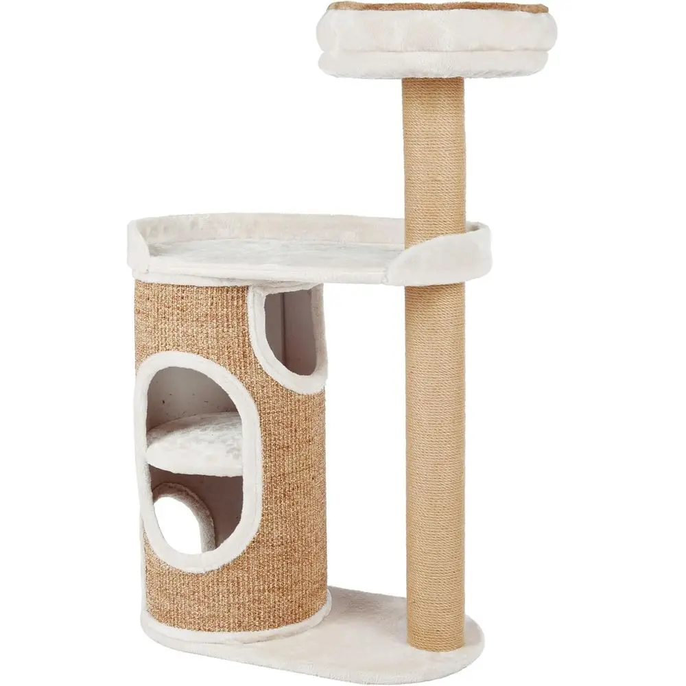 

Trixie alco 46-in Cat Tower, Sisal Scratching Posts, 2-SCat Condo, Plush Platorms, Removable Bed, Brown, 117 cm