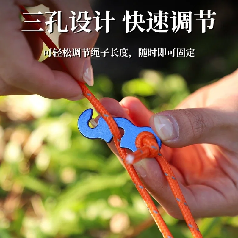 

10/20pcs Adjustable Aluminum Rope Buckle for Outdoor Camping Tent Fastener S-type Tent Rope Clip Buckle Fixing Tensioner
