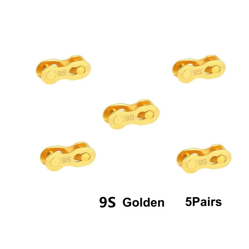 5 Paar Fahrrad-Kettenverbindungsstücke für 1-, 6-, 7-, 8-, 9-, 10-, 11-, 12-Gang-Ketten, CP, Gold & Regenbogenfarben – Detail 13