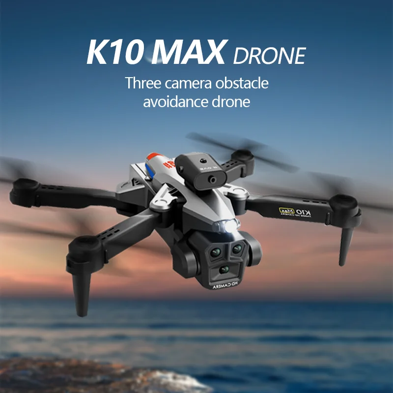 

Квадрокоптер KBDFA K10 Max 4K Профессиональный для аэрофотосъемки с тремя HD камерами широкоугольный для предотвращения препятствий Радиоуправляемый игрушки подарки