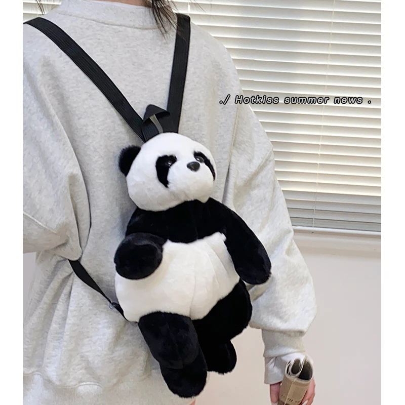 Small Crowd Cute Bag Women New Fashion Versatile Casual Super Cute Panda Shoulder Plush Bag