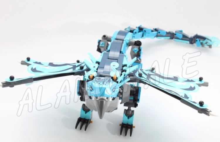 785pcs Shinobi Sea Bound Blue Water Dragon Mini Submarine Wave Amulet 60084 Building Block Sets Compatible With Model