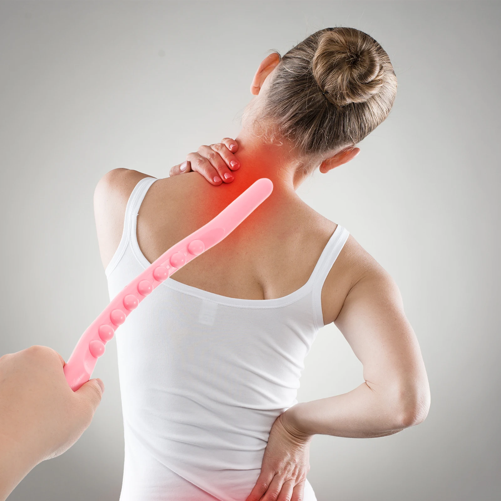 

Muscle Roller Stick Manual Massager Tool Ergonomic Handle for Deep Tissue Massage Leg Back Stomach Body Slimming Recovery