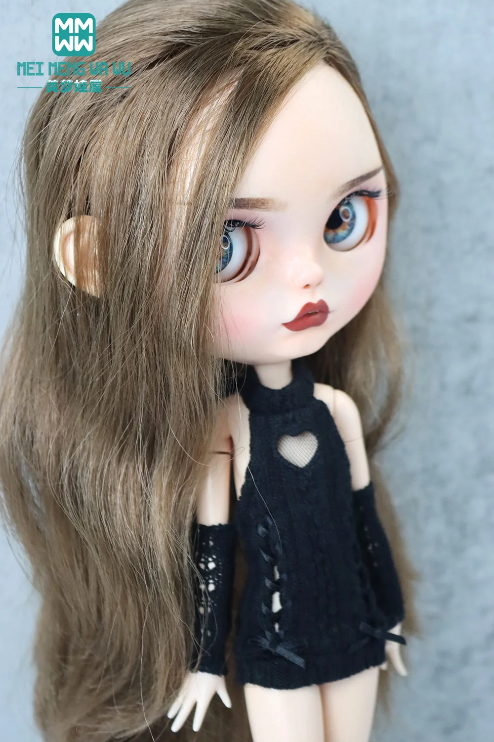 Se encaixa 28cm blyth ob22 ob24 boneca elegante amor suéter vestido brinquedos presente