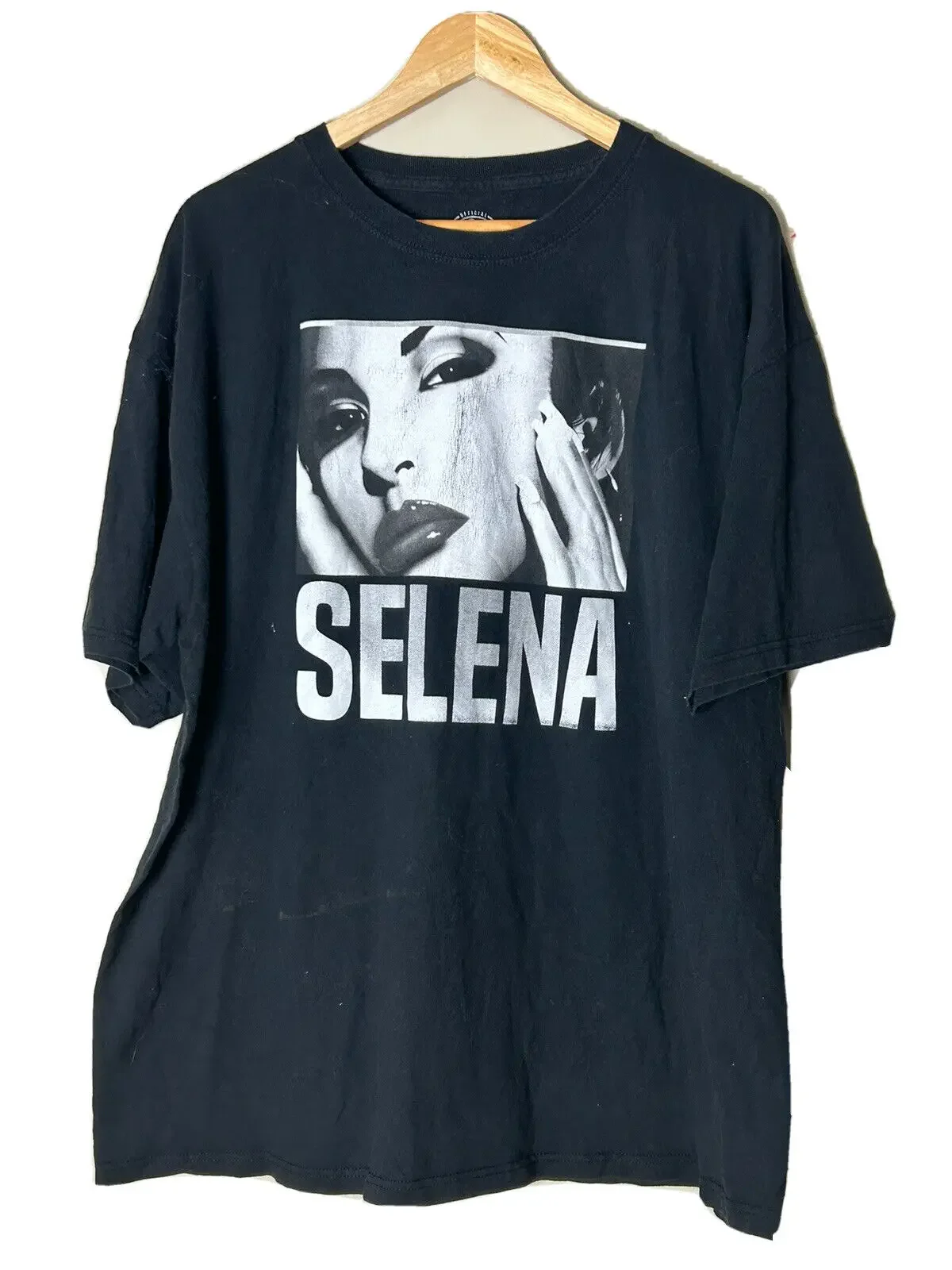 Selena Shirt Black Short Sleeve Crew Neck Concert Shirt Music Band Tee 2XL