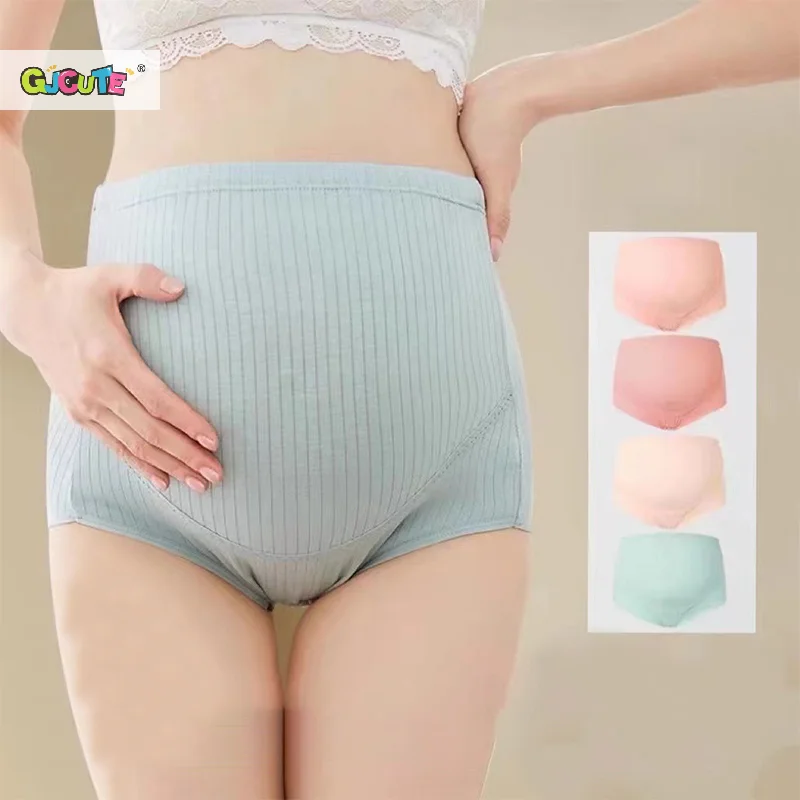 Cotton Maternity Clothings High Waist Pregnant Intimates Belly Support Briefs For Pregnant Women Comfortable Solid Color Panties