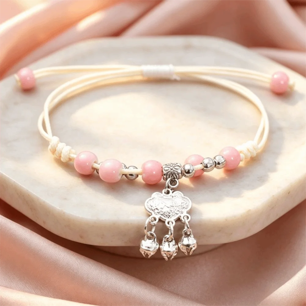Art String Hand Rope Tassel Bracelet Male and Female New Safe Lock Bracelet Centenary Safe Lock Bracelet Student Gift