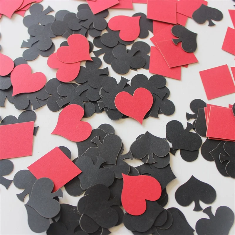 100pcs Laser Cut Casino Night Poker Theme Confetti Table Decoration Game Night Kids Magician Party Hen Bachelor Party Supplies