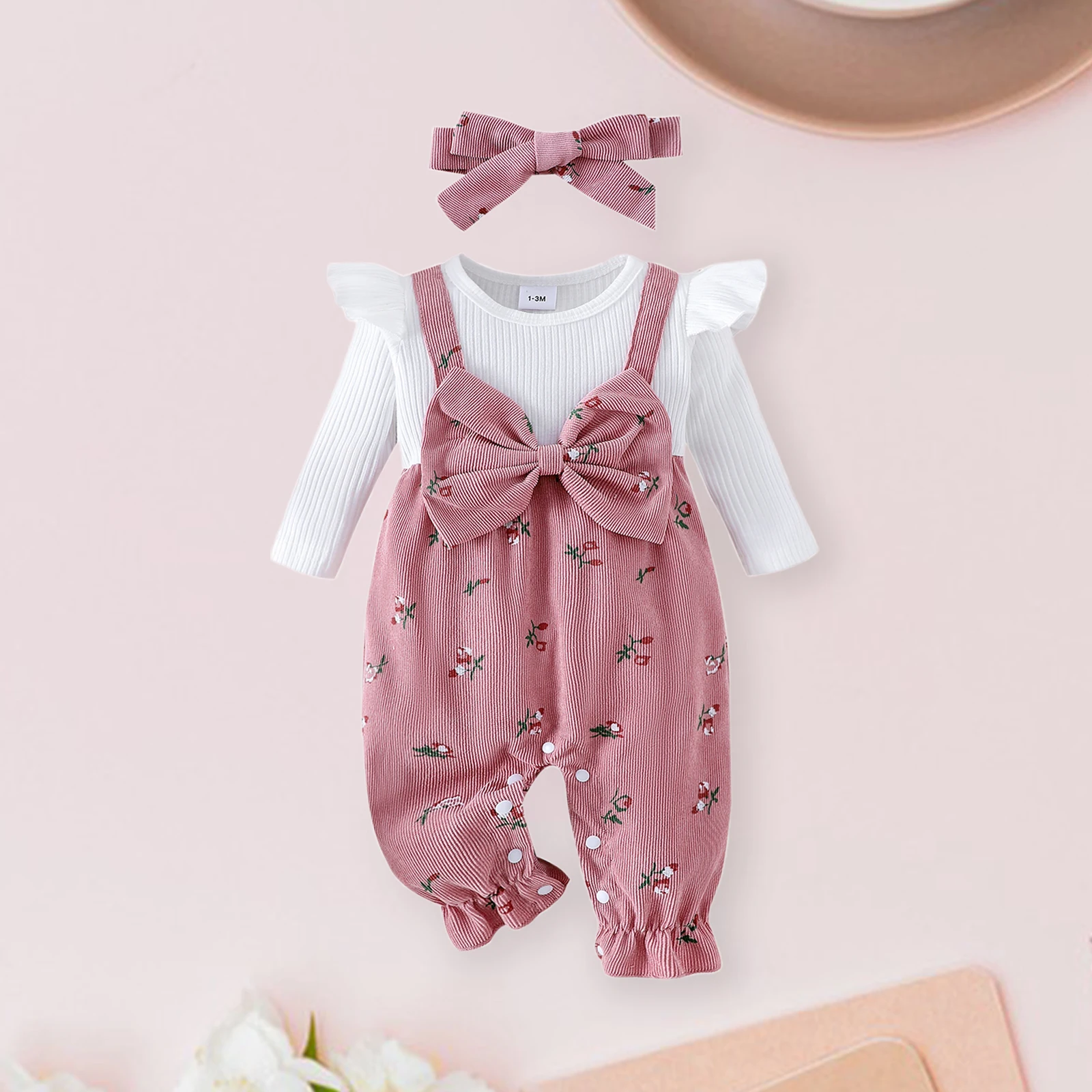 Floral Baby Romper Set 2