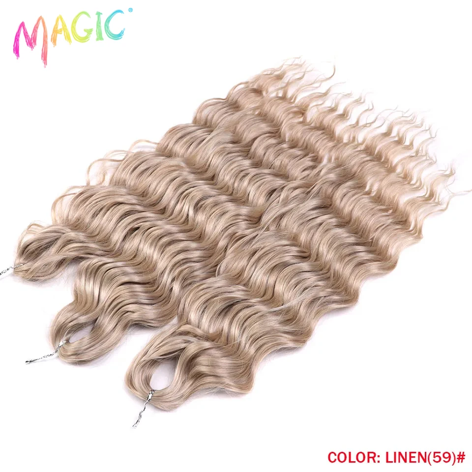 Magic Synthetic Hair Loose Deep Wave Braiding Hair Extensions 24