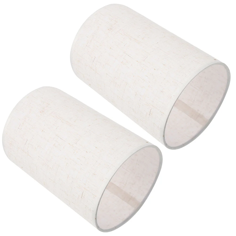 

2 Pcs Linen Lampshade Shades for Table Drum Replacement Floor Lampshades Modern