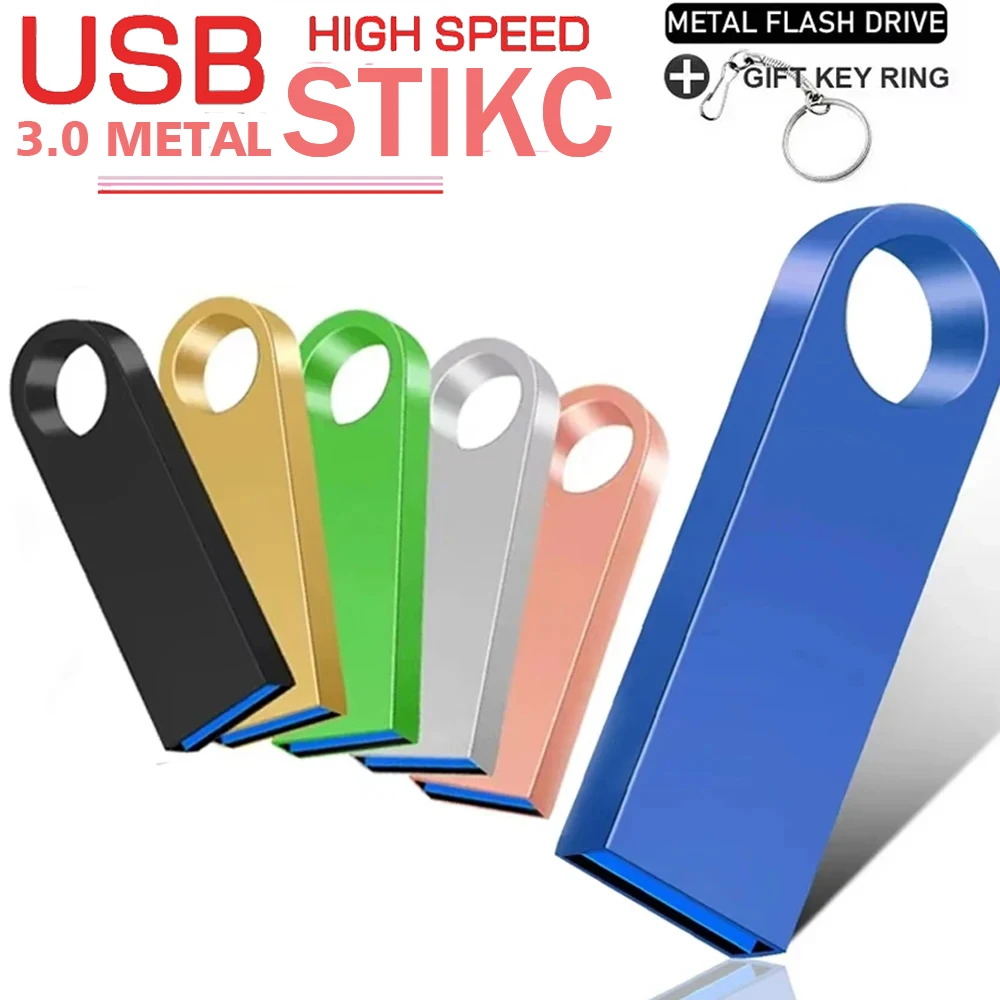 Hot Sale Metal 3.0 USB Flash Drive 128GB Pen Drive 8GB 16GB 32GB 64GB USB Stick 3. 0 Flash Drive High Speed Pendrive