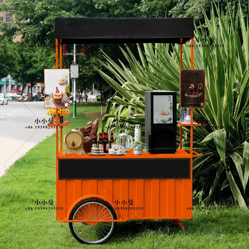 Mobile Food Truck Commercial Snack Cart Night Market Stall Rack Breakfast Dining Car Vendor Booth for Street Food Business