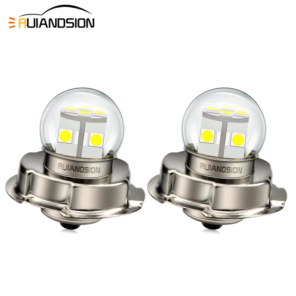 

1Pcs P26S P15S Non-polarity LED Motorcycle Headlight Scooter Bulb High Bright 6000K White 360LM 6-30V Wide Voltage ATV DRL Lamps