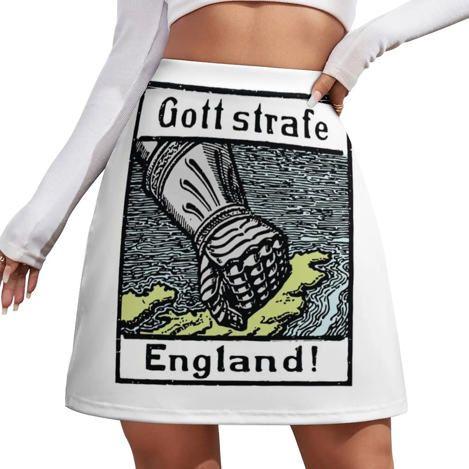 Gott strafe England! - God punish England! >_ Mini Skirt Kawaii skirt women