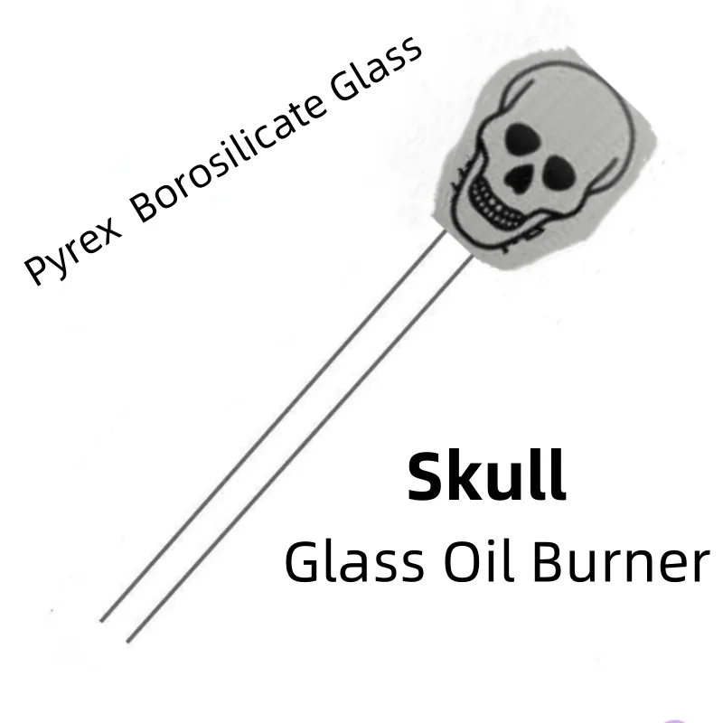 4,6 дюйма/11,6 см стеклянная масляная горелка с черепом для толстого эксперимента из боросиликатного стекла 2/5/10/30/50 шт. случайный цвет