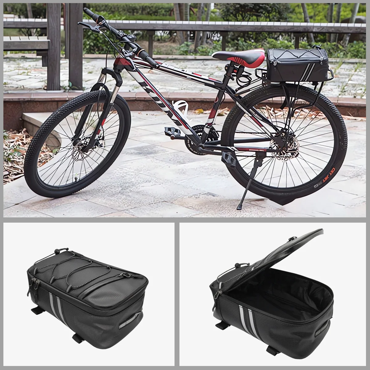 

Waterproof Bicycle Rear Seat Bag Bike Luggage Carrier Rack Travel Tail Bags Cycling Mountain MTB Bike Bag Storage Accesories