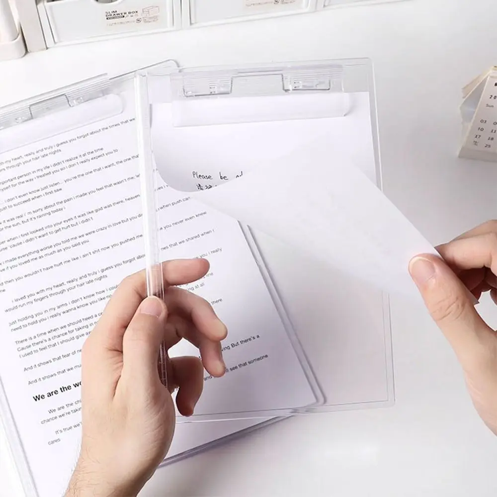 Korean With Graduated Scale Writing Clipboard Transparent Durable Memo Clipboard Arcylic A4/A5 Menu Folder School