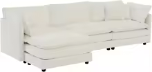 #For L-Shaped Modular Sectional Sofa, 3-Seater Comfy Cloud Couch with Ottoman/Chaise & 5 Pillows for Living Room Bedroom& - AliExpress