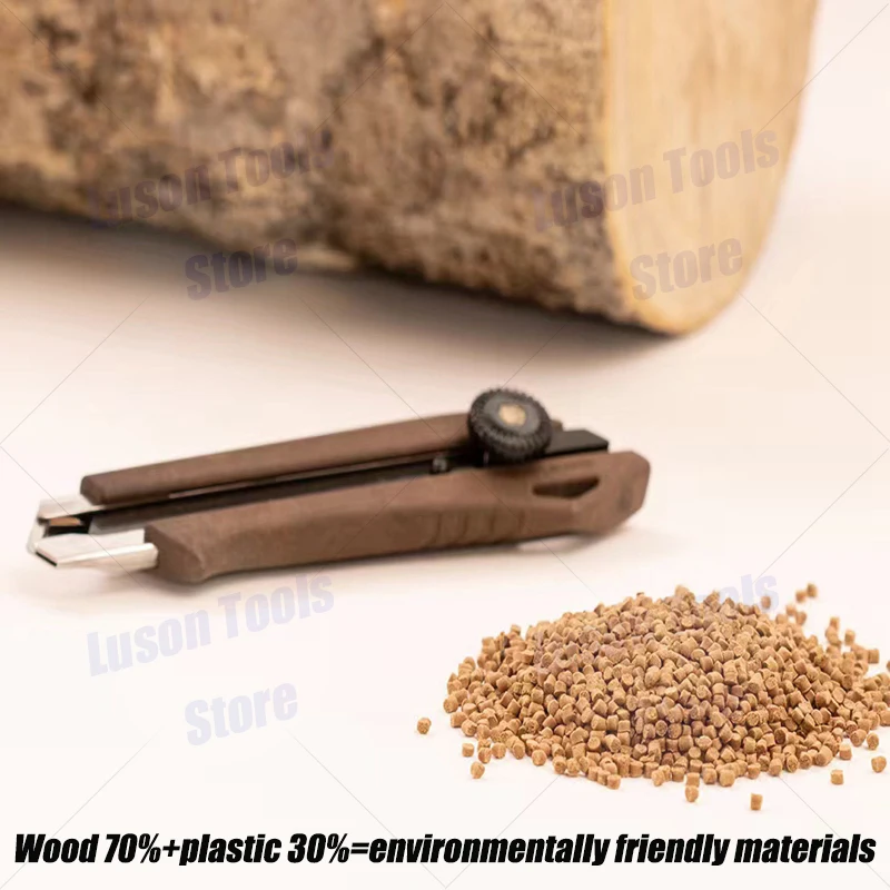 Nieuw product OLFA WD-L-BRN/WD-AL-BRN multifunctioneel universeelmes 18 mm zwaar snijmes knopvergrendeling antislip en oliebestendig handvat scherp