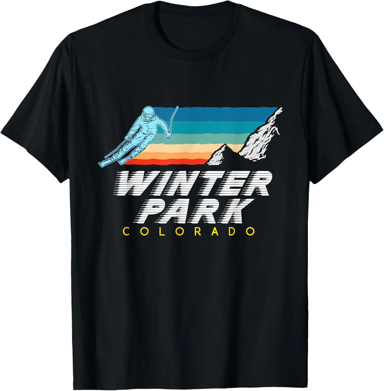 

Winter Park Colorado - USA Ski Resort 1980s Retro T-Shirt