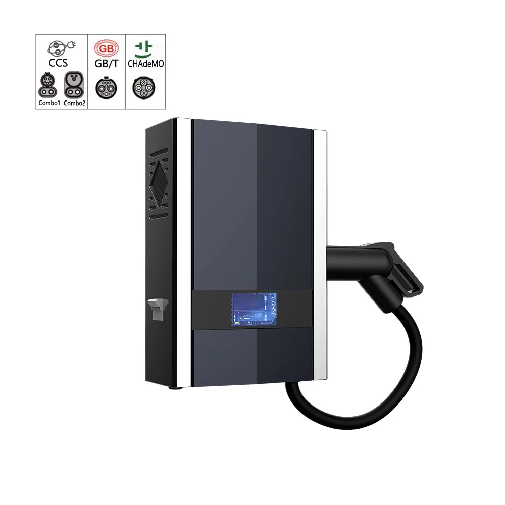 Wall Mounted 7Kw 10Kw 20Kw 48V 100V 144V 200V Battery Charger Home Wallbox Ev Car Charger CCS2 Type2 CHAdeMO GBT OCPP DC Charger