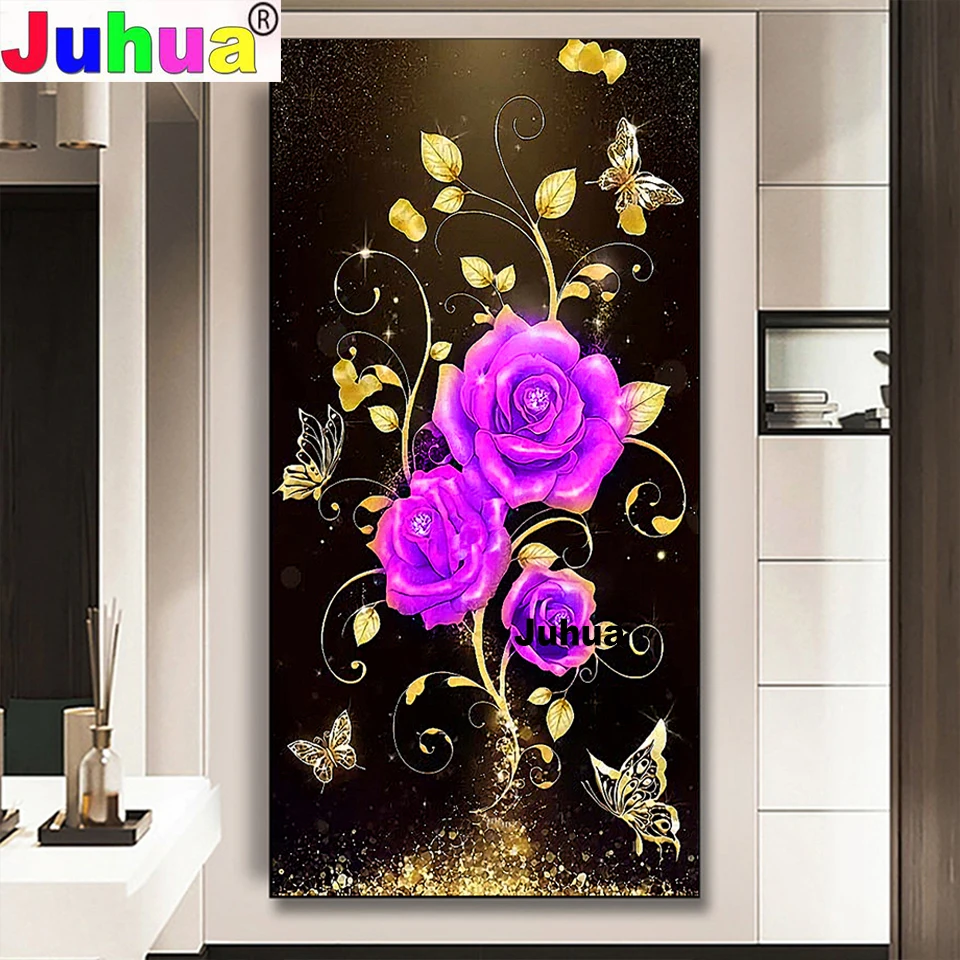 

Full square,round,diamond embroidery Pink Flower 5d diamond painting,full diamond mosaic cross stitch Home Art,