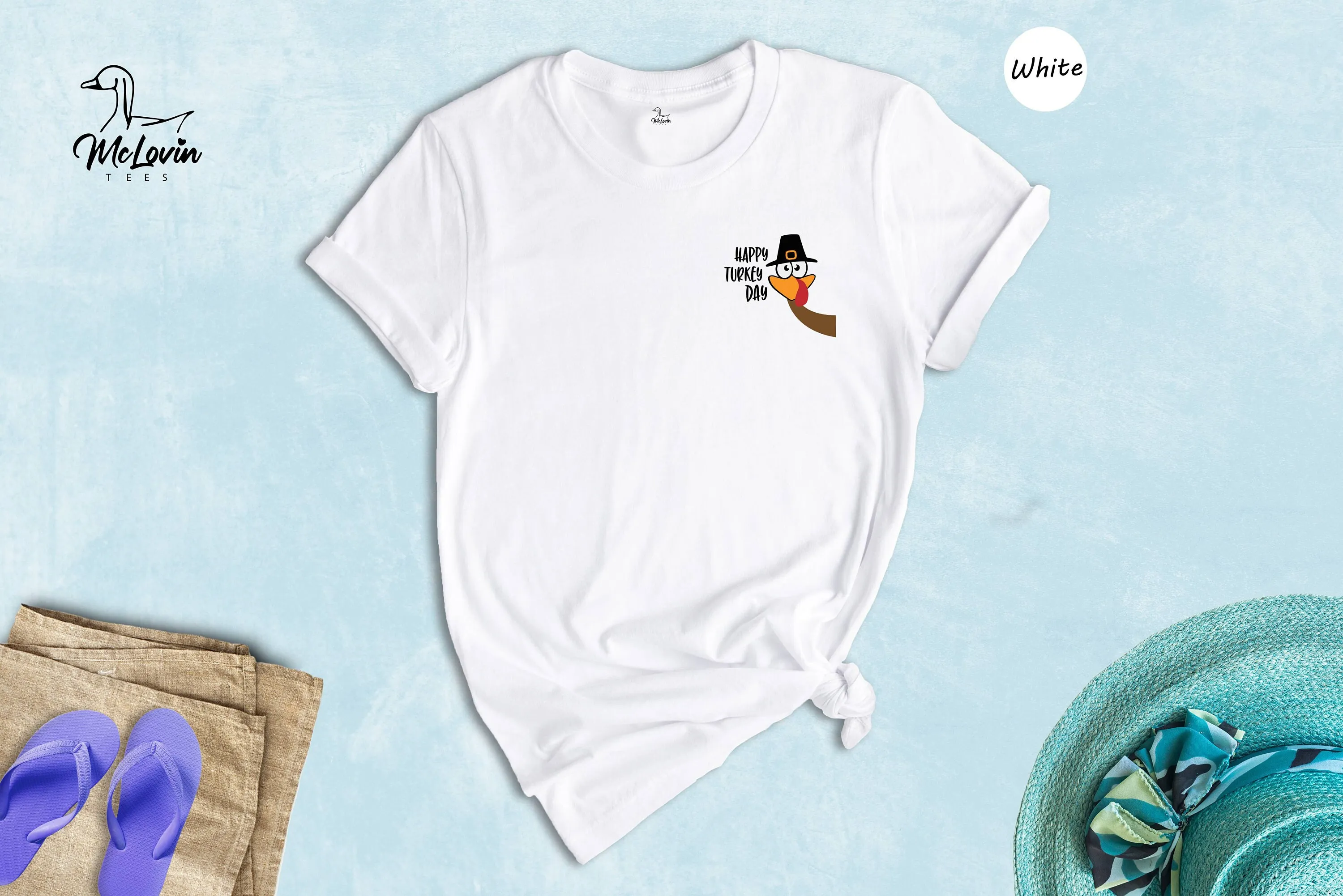 

Карманная футболка с индейкой на День Благодарения Gobble Funny S Family