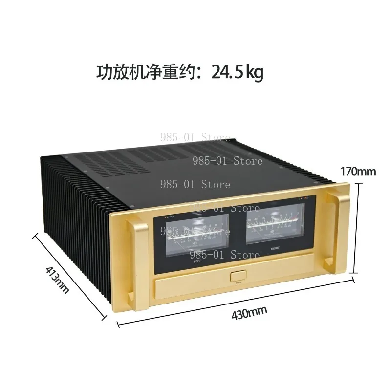 Golden Voice Pure Class A HIFI Amplifier, High Power Consumption Voltage Damping Professional Stereo Audio Amplifier