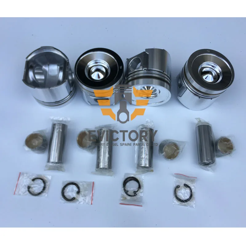 For CUMMINS forklift excavator B3.3T QSB3.3 rebuild overhaul kit liner set piston full gasket bearing + 8 valves