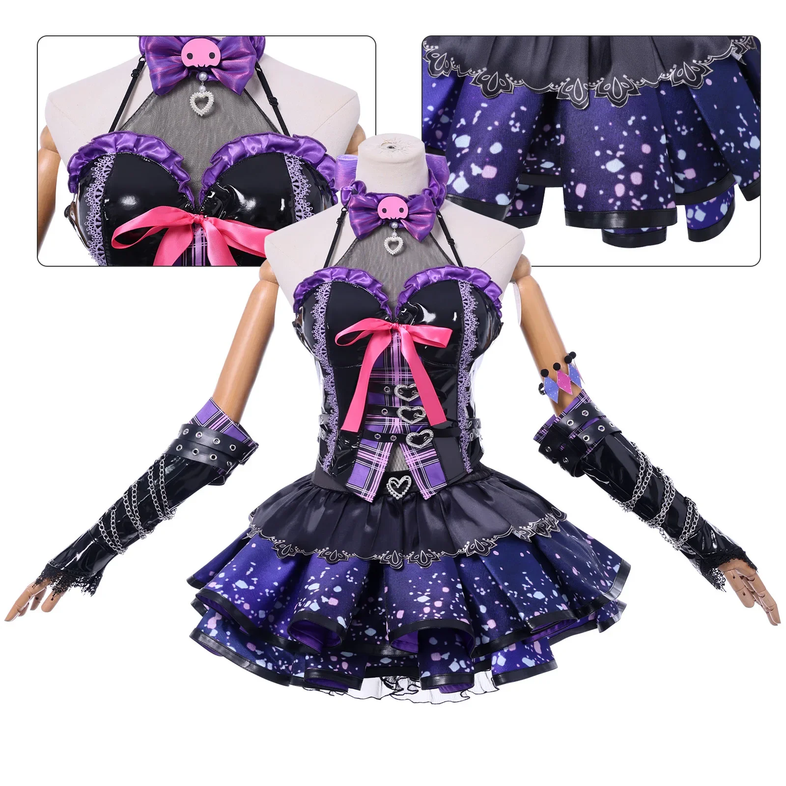 CosplayGame Naraka Bladepoint Tessa Cosplay Costume Purple Lolita Sexy Dress Role Play Outfit Evening Party Suit Wig Carnival Co