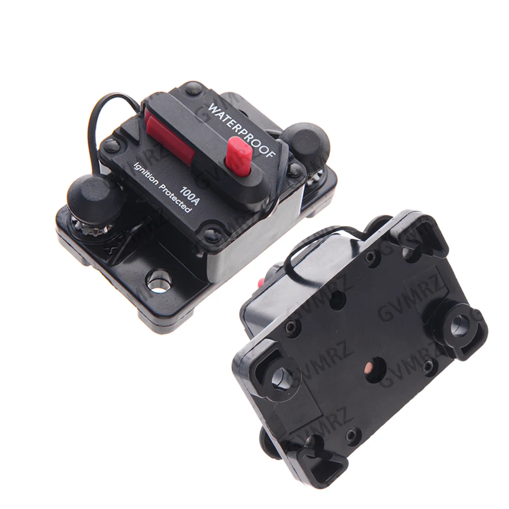IP68 12V 24V 60A 80A 100A DC Home Solar System Waterproof Circuit Breaker Reset Fuse Inverter 150A 200A 250A 300A with Cover 60A