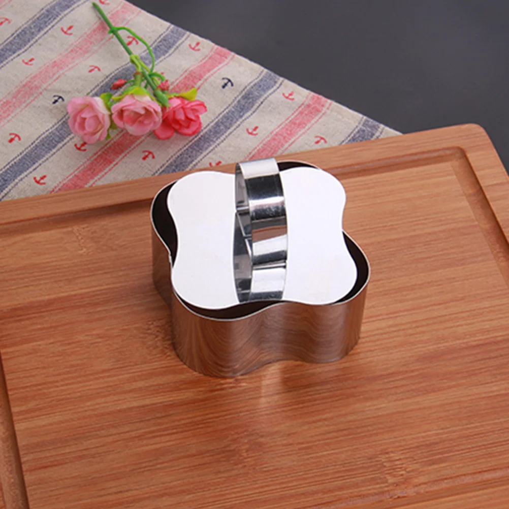 

Stainless Steel Molds Cake Cookie Biscuit Moulds Vegetable Fruit Cutters Sushi Mold With Pusher Curve Border Baking Cutter