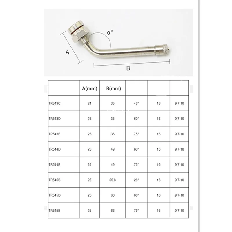 1pcs TR543E TR544C TR545D Truck&bus Brass bolt in Tire tyre Valve Stems for New 22.5 & 24.5 Alcoa Aluminum