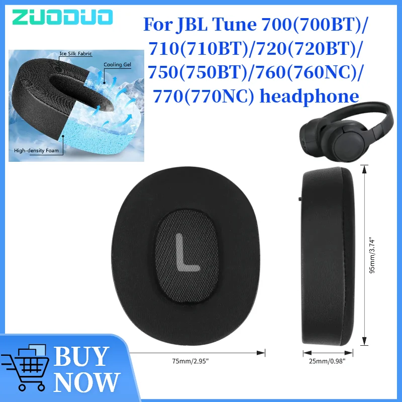 

ZUODUO Replacement Cooling Gel Ear Pads For JBL Tune 700(700BT)/710(710BT)/720(720BT)/750(750BT)/760(760NC)/770(770NC)Headphones