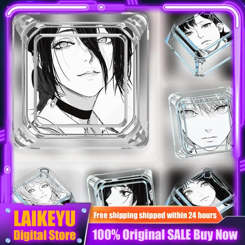 Chainsaw man Renee anime theme keycaps mechanical keyboards cross axis PC game keyboards accessories collect gifts keycaps