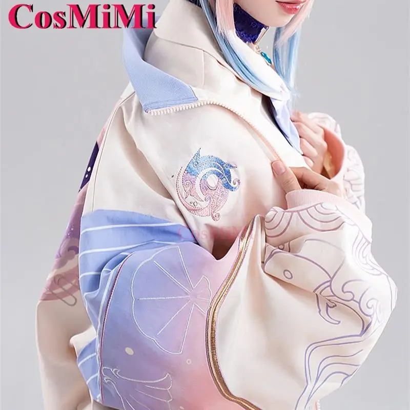 CosMiMi Sangonomiya Kokomi Cosplay Genshin Impact Costume Derivative Product Preppy Style Coat Daily Outfit Role Play Clothing