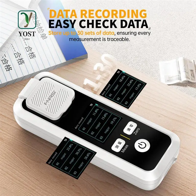 

YOST-FNIRSI Intelligent Sugar Meter Rechargeable Sugar Content Meter High-Precision Sugar Content Detection Glucose Meter