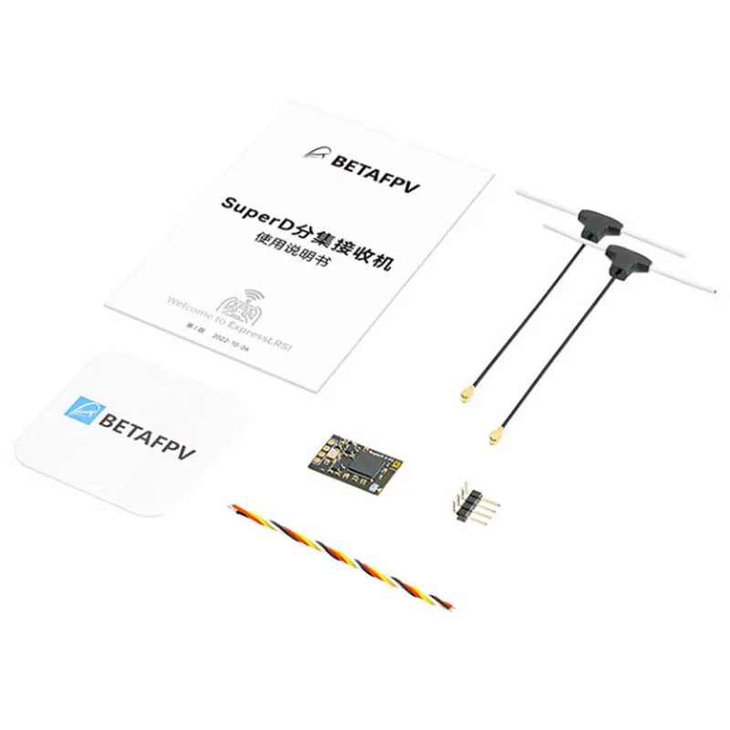 1PCS BETAFPV SuperD ELRS 2.4G/868/915MHz ตัวรับสัญญาณความหลากหลาย ExprssLRS RX 2T เสาอากาศสําหรับ RC FPV Long Range Freestyle Drone